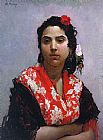 Raimundo De Madrazo Y Garreta Canvas Paintings - A Gypsy
